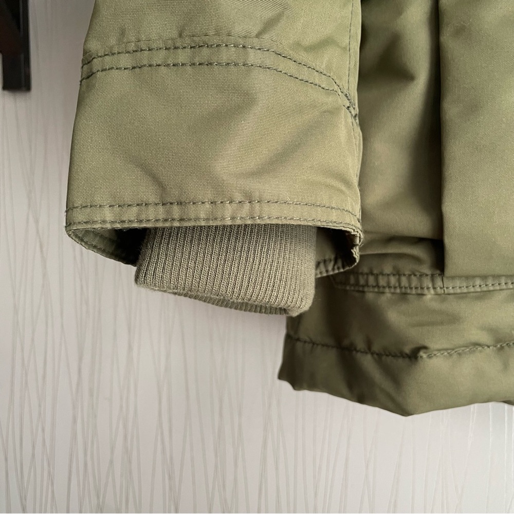 Gap Men’s Olive Green Winter Parka Cold Control Max Snorkel Coat Size Large - Picture 6 of 16
